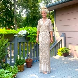 ⭐️SALE⭐️ NWT Aidan Mattox beaded gown - champagne